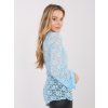 Dámska blúzka s čipkou svetlo-modrá PM-BZ-SF128.50 (Farba Svetlo-modrá, Veľkosť ONE SIZE)