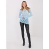 Dámska blúzka s čipkou svetlo-modrá PM-BZ-SF128.50 (Farba Svetlo-modrá, Veľkosť ONE SIZE)