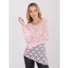 Dámska blúzka s čipkou svetlo-ružová PM-BZ-SF128.50 (Farba Svetlo-ružová, Veľkosť ONE SIZE)