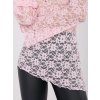 Dámska blúzka s čipkou svetlo-ružová PM-BZ-SF128.50 (Farba Svetlo-ružová, Veľkosť ONE SIZE)