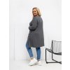 Dámska blúzka plus size tmavo-sivá RV-BZ-7054-1.06 (Farba Tmavo-sivá, Veľkosť ONE SIZE)