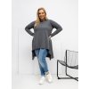 Dámska blúzka plus size tmavo-sivá RV-BZ-7054-1.06 (Farba Tmavo-sivá, Veľkosť ONE SIZE)