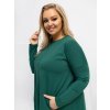Dámska blúzka plus size tmavo-zelená RV-BZ-7054-1.06 (Farba Tmavo-zelená, Veľkosť ONE SIZE)