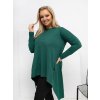 Dámska blúzka plus size tmavo-zelená RV-BZ-7054-1.06 (Farba Tmavo-zelená, Veľkosť ONE SIZE)