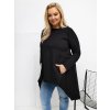 Dámska blúzka plus size čierna RV-BZ-7054-1.06 (Farba Čierna, Veľkosť ONE SIZE)