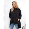 Dámska blúzka plus size čierna RV-BZ-7054-1.06 (Farba Čierna, Veľkosť ONE SIZE)