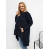 Dámska blúzka plus size granatovo-modrá RV-BZ-7054-1.06 (Farba Granatovo-modrá, Veľkosť ONE SIZE)