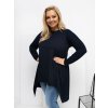 Dámska blúzka plus size granatovo-modrá RV-BZ-7054-1.06 (Farba Granatovo-modrá, Veľkosť ONE SIZE)
