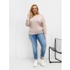 Dámska blúzka plus size béžová RV-BZ-A-163.09 (Farba Béžová, Veľkosť ONE SIZE)