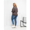 Dámska blúzka plus size hnedá RV-BZ-A-163.09 (Farba Hnedá, Veľkosť ONE SIZE)