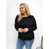 Dámska blúzka plus size čierna RV-BZ-A-163.09 (Farba Čierna, Veľkosť ONE SIZE)
