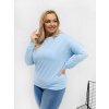 Dámska blúzka plus size svetlo-modrá RV-BZ-A-163.09 (Farba Svetlo-modrá, Veľkosť ONE SIZE)