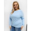 Dámska blúzka plus size svetlo-modrá RV-BZ-A-163.09 (Farba Svetlo-modrá, Veľkosť ONE SIZE)