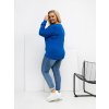 Dámska blúzka plus size kobaltovo-modrá RV-BZ-A-163.09 (Farba Kobaltovo-modrá, Veľkosť ONE SIZE)
