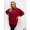 Dámska blúzka plus size bordová RV-BZ-A1075.96 (Farba Bordová, Veľkosť ONE SIZE)