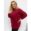 Dámska blúzka plus size bordová RV-BZ-A1075.96 (Farba Bordová, Veľkosť ONE SIZE)