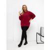 Dámska blúzka plus size bordová RV-BZ-A1075.96 (Farba Bordová, Veľkosť ONE SIZE)