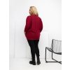 Dámska blúzka plus size bordová RV-BZ-A1075.96 (Farba Bordová, Veľkosť ONE SIZE)