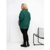 Dámska blúzka plus size tmavo-zelená RV-BZ-A1075.96 (Farba Tmavo-zelená, Veľkosť ONE SIZE)