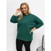Dámska blúzka plus size tmavo-zelená RV-BZ-A1075.96 (Farba Tmavo-zelená, Veľkosť ONE SIZE)