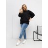 Dámska blúzka plus size čierna RV-BZ-A1075.96 (Farba Čierna, Veľkosť ONE SIZE)