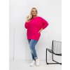 Dámska blúzka plus size fuksiovo-ružová RV-BZ-A1075.96 (Farba Fuksiovo-ružová, Veľkosť ONE SIZE)