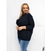 Dámska blúzka plus size granatovo-modrá RV-BZ-A1075.96 (Farba Granatovo-modrá, Veľkosť ONE SIZE)