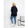 Dámska blúzka plus size granatovo-modrá RV-BZ-A1075.96 (Farba Granatovo-modrá, Veľkosť ONE SIZE)