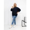 Dámska blúzka plus size granatovo-modrá RV-BZ-A1075.96 (Farba Granatovo-modrá, Veľkosť ONE SIZE)