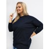 Dámska blúzka plus size granatovo-modrá RV-BZ-A1075.96 (Farba Granatovo-modrá, Veľkosť ONE SIZE)
