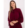 Dámske tmavo-červene šaty elegantné kód produktu MI-SK-A1554.26 (Farba Bordová, Veľkosť ONE SIZE)