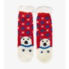 Červené zateplené ponožky s medveďom Lima 065 RED BEAR 39-42 - GM (Veľkosť 35-38)