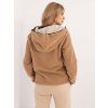 Dámska svetlo-hnedá športová mikina s kapucňou D20001M02671A2 (Farba Svetlo-hnedá, Veľkosť S)