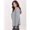 Dámska sivá športová mikina s kapucňou D68450M01066D3 (Farba Sivá, Veľkosť L)