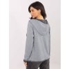 Dámska sivá športová mikina s kapucňou D68450M01066D3 (Farba Sivá, Veľkosť L)