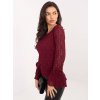 Dámska blúzka s čipkou bordová IT-BZ-22122.85 (Farba Bordová, Veľkosť ONE SIZE)