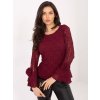 Dámska blúzka s čipkou bordová IT-BZ-22122.85 (Farba Bordová, Veľkosť ONE SIZE)