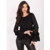 Dámska blúzka s čipkou čierna IT-BZ-22122.85 (Farba Čierna, Veľkosť ONE SIZE)