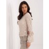 Dámska blúzka s čipkou svetlo-béžová IT-BZ-22122.85 (Farba Svetlo-béžová, Veľkosť ONE SIZE)