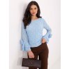 Dámska blúzka s čipkou svetlo-modrá IT-BZ-22122.85 (Farba Svetlo-modrá, Veľkosť ONE SIZE)