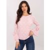Dámska blúzka s čipkou svetlo-ružová IT-BZ-22122.85 (Farba Svetlo-ružová, Veľkosť ONE SIZE)