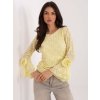 Dámska blúzka s čipkou svetlo-žltá IT-BZ-22122.85 (Farba Svetlo-žltá, Veľkosť ONE SIZE)