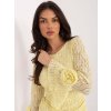 Dámska blúzka s čipkou svetlo-žltá IT-BZ-22122.85 (Farba Svetlo-žltá, Veľkosť ONE SIZE)