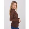 Dámska blúzka s čipkou hnedá IT-BZ-9962.98 (Farba Hnedá, Veľkosť ONE SIZE)