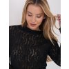 Dámska blúzka s čipkou čierna IT-BZ-9962.98 (Farba Čierna, Veľkosť ONE SIZE)