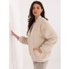 Dámska svetlo-béžová športová mikina prechodná LK-BL-510136.89 (Farba Svetlo-béžová, Veľkosť L/XL)