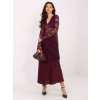 Dámska blúzka s čipkou bordová PM-BZ-SF193.72 (Farba Bordová, Veľkosť ONE SIZE)