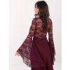 Dámska blúzka s čipkou bordová PM-BZ-SF193.72 (Farba Bordová, Veľkosť ONE SIZE)