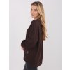Dámska tmavo-hnedá športová mikina bez kapucne RV-BL-A1063.96 (Farba Tmavo-hnedá, Veľkosť S/M)