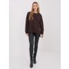 Dámska tmavo-hnedá športová mikina bez kapucne RV-BL-A1063.96 (Farba Tmavo-hnedá, Veľkosť S/M)